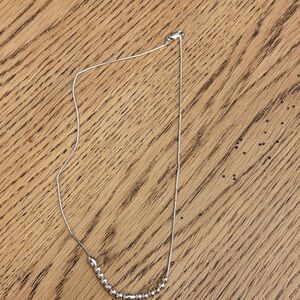 Elegant Silver Beaded Necklace